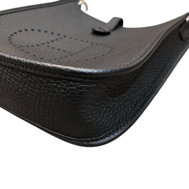 エルメス HERMES エヴリンTPM W刻印 ブラック　シルバー金具 トリヨン レディース ショルダーバッグ