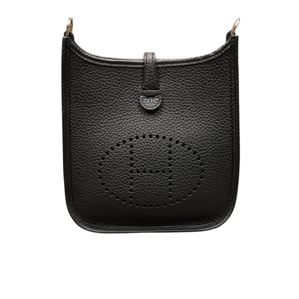 エルメス HERMES エヴリンTPM W刻印 ブラック　シルバー金具 トリヨン レディース ショルダーバッグ