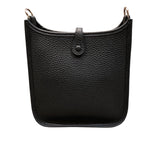 エルメス HERMES エヴリンTPM W刻印 ブラック　シルバー金具 トリヨン レディース ショルダーバッグ