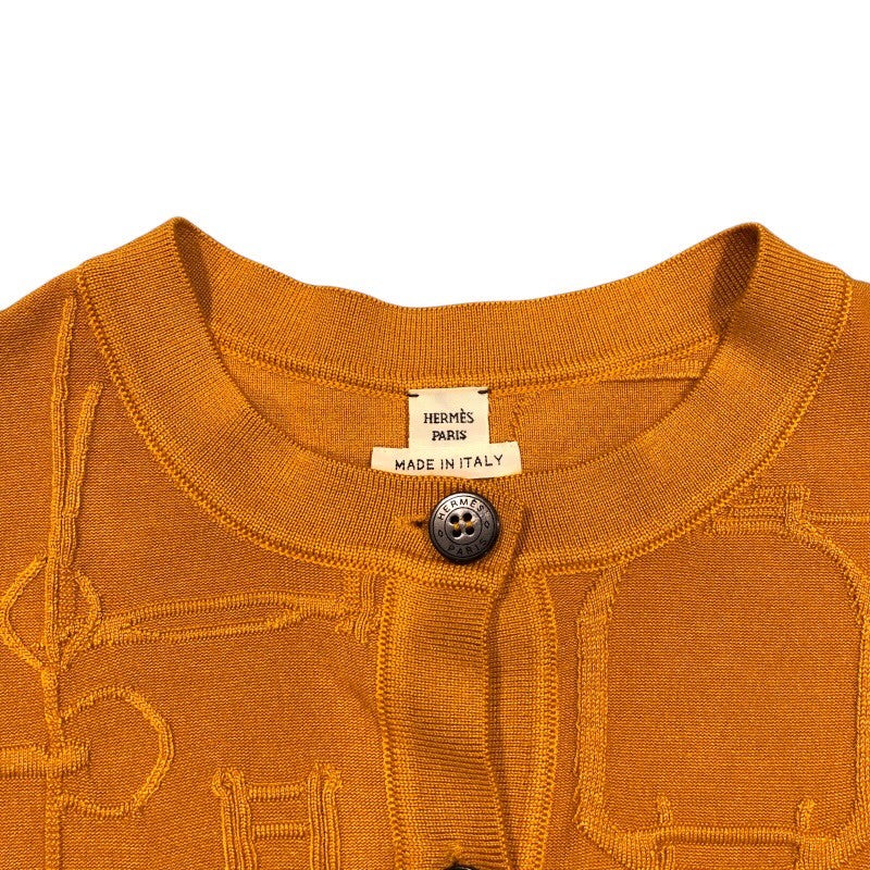 エルメス HERMES セリエボタンニットカーディガン カシミヤ レディース カーディガン