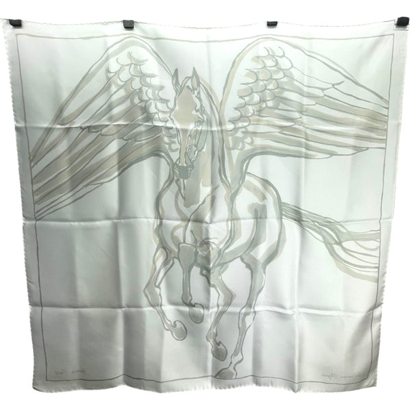 エルメス HERMES カレ90 LIBRE COVWE ホワイト シルク100％ レディース スカーフ
