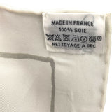 エルメス HERMES カレ90 LIBRE COVWE ホワイト シルク100％ レディース スカーフ