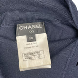 シャネル CHANEL ココマークボタンタートルネックニットセーター P62206 ネイビー ウール レディース セーター