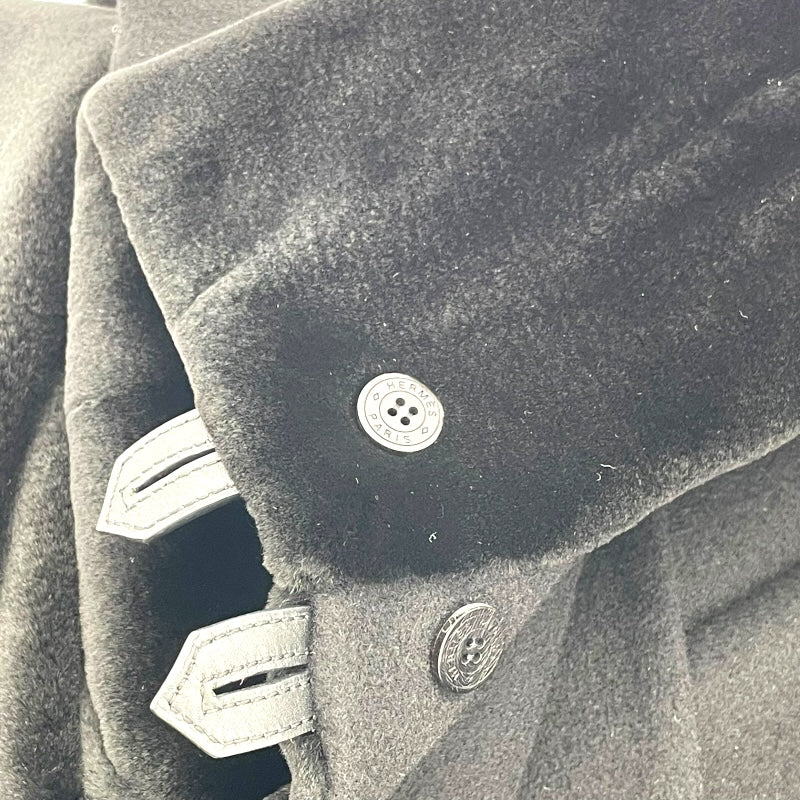 エルメス HERMES ミンクファー切替カシミヤコート ブラック カシミヤ レディース その他アウター