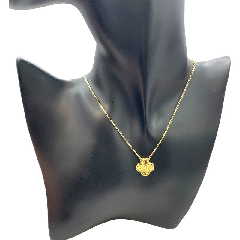 ヴァンクリーフ＆アーペル Van Cleef & Arpels ヴィンテージアルハンブラネックレス　ギヨージェ イエローゴールド Au750 ジュエリー