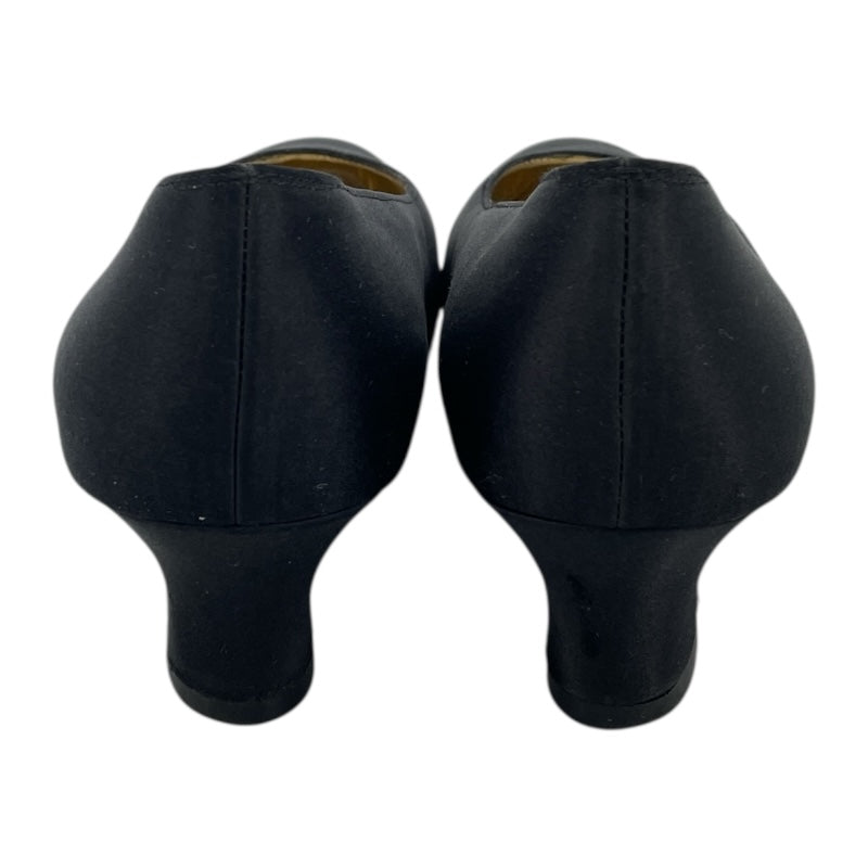 Salvatore Ferragamo ブラック　黒 ハイヒール Salvatore Ferragamo 9.5 Black Leather Heels – Chic