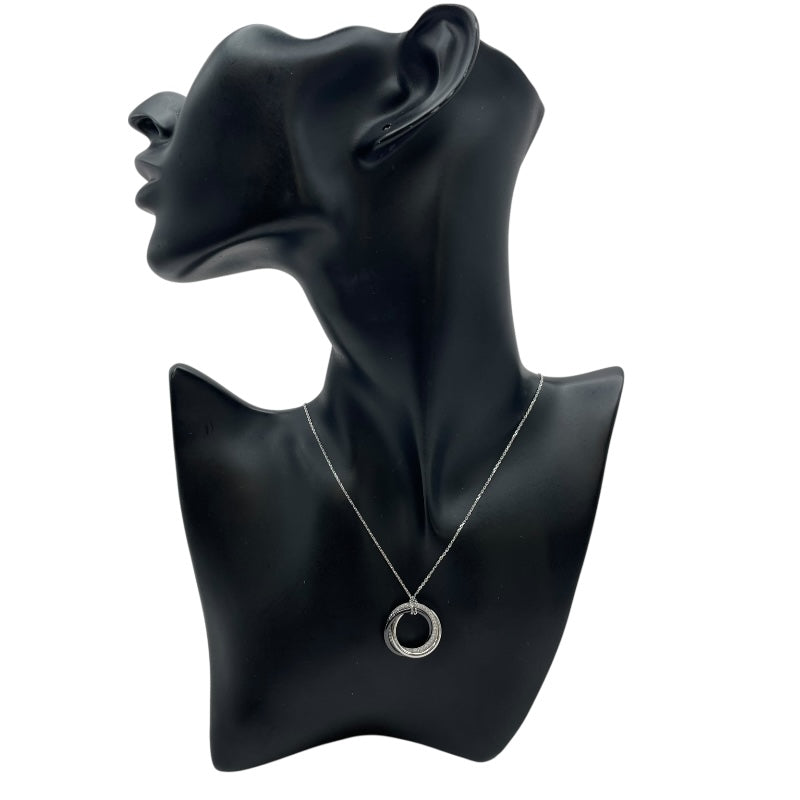 カルティエ Cartier トリニティダイヤ/ブラックセラミック ネックレス ホワイトゴールド Au750 ジュエリー