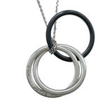 カルティエ Cartier トリニティダイヤ/ブラックセラミック ネックレス ホワイトゴールド Au750 ジュエリー