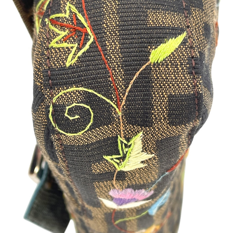 フェンディ FENDI ズッカ柄マンマバケット 26424 ブラウン/ブルー キャンバス/レザー レディース ショルダーバッグ