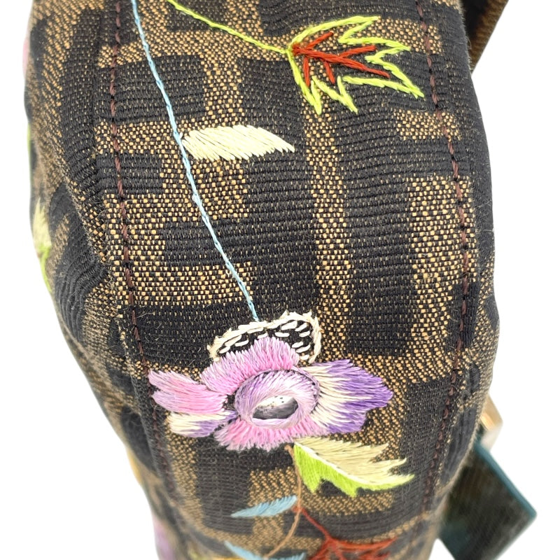 フェンディ FENDI ズッカ柄マンマバケット 26424 ブラウン/ブルー キャンバス/レザー レディース ショルダーバッグ