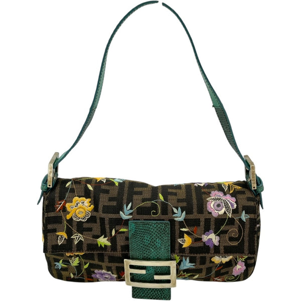 フェンディ FENDI ズッカ柄マンマバケット 26424 ブラウン/ブルー キャンバス/レザー レディース ショルダーバッグ