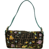 フェンディ FENDI ズッカ柄マンマバケット 26424 ブラウン/ブルー キャンバス/レザー レディース ショルダーバッグ
