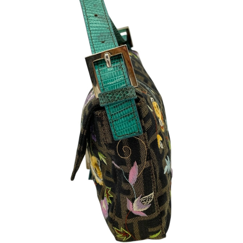 フェンディ FENDI ズッカ柄マンマバケット 26424 ブラウン/ブルー キャンバス/レザー レディース ショルダーバッグ