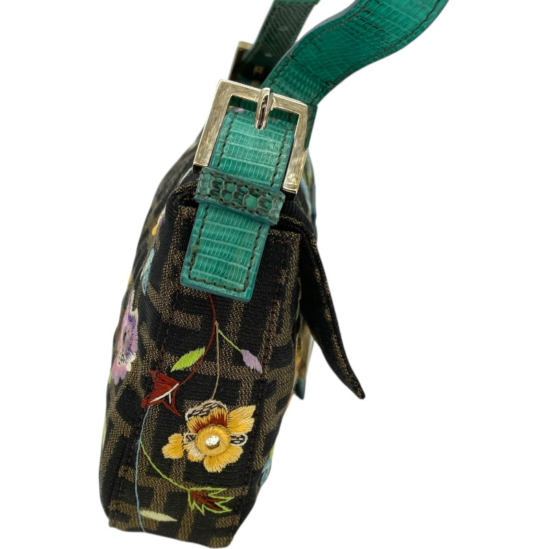 フェンディ FENDI ズッカ柄マンマバケット 26424 ブラウン/ブルー キャンバス/レザー レディース ショルダーバッグ