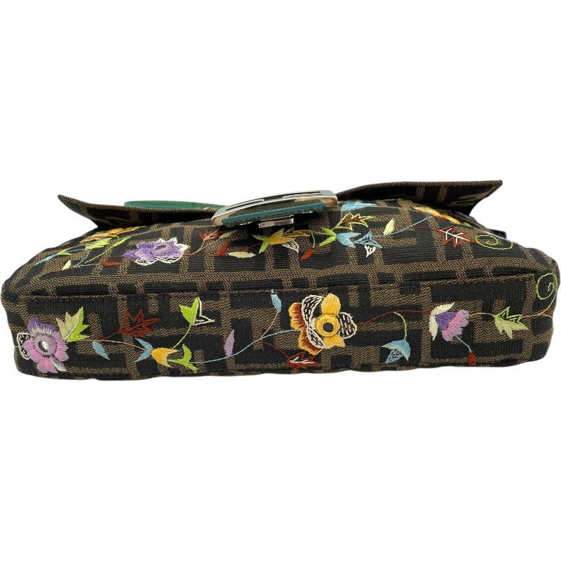 フェンディ FENDI ズッカ柄マンマバケット 26424 ブラウン/ブルー キャンバス/レザー レディース ショルダーバッグ