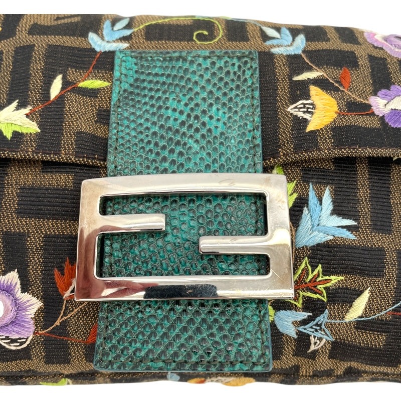 フェンディ FENDI ズッカ柄マンマバケット 26424 ブラウン/ブルー キャンバス/レザー レディース ショルダーバッグ