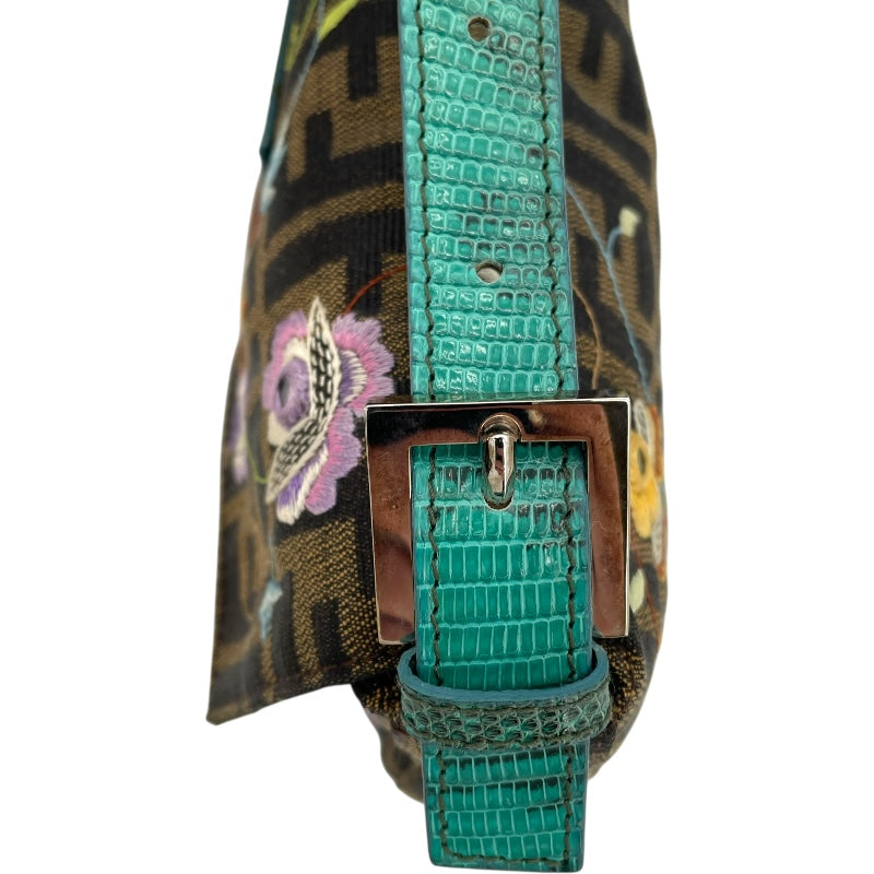 フェンディ FENDI ズッカ柄マンマバケット 26424 ブラウン/ブルー キャンバス/レザー レディース ショルダーバッグ