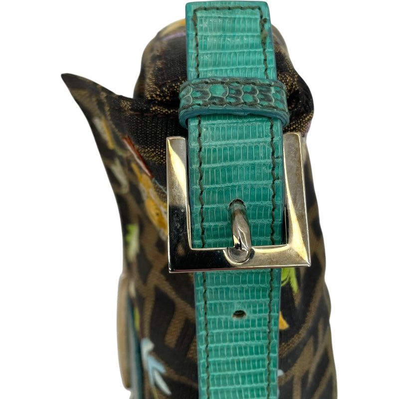 フェンディ FENDI ズッカ柄マンマバケット 26424 ブラウン/ブルー キャンバス/レザー レディース ショルダーバッグ