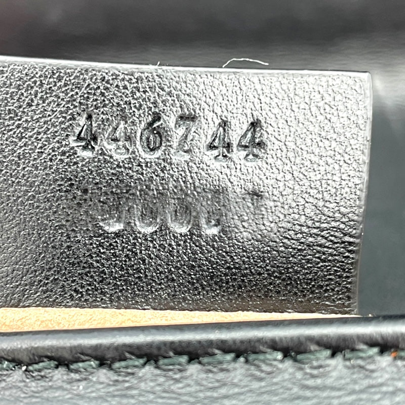 グッチ GUCCI GGマーモントスモールショルダーバッグ 446744 ブラック レザー レディース ショルダーバッグ