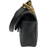 グッチ GUCCI GGマーモントスモールショルダーバッグ 446744 ブラック レザー レディース ショルダーバッグ