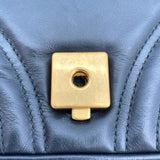 グッチ GUCCI GGマーモントスモールショルダーバッグ 446744 ブラック レザー レディース ショルダーバッグ
