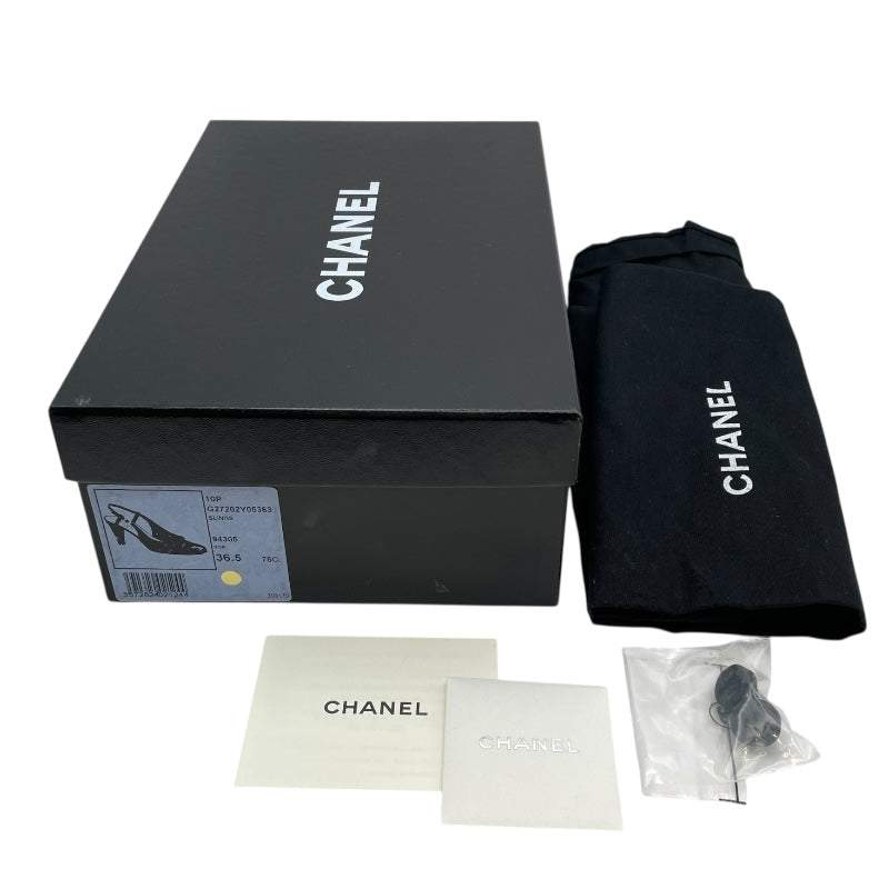 シャネル CHANEL カメリアモチーフヒールパンプス G27202 ブラック レディース パンプス