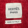 エルメス HERMES レザー切替シャギーラップコート 3H0108DG レッド アルパカ レディース その他アウター