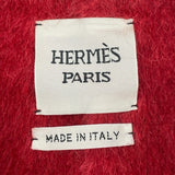 エルメス HERMES レザー切替シャギーラップコート 3H0108DG レッド アルパカ レディース その他アウター