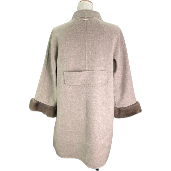 マックスマーラ Max Mara S Max Mara ファーコート 908611836 ベージュ ウール レディース その他アウター