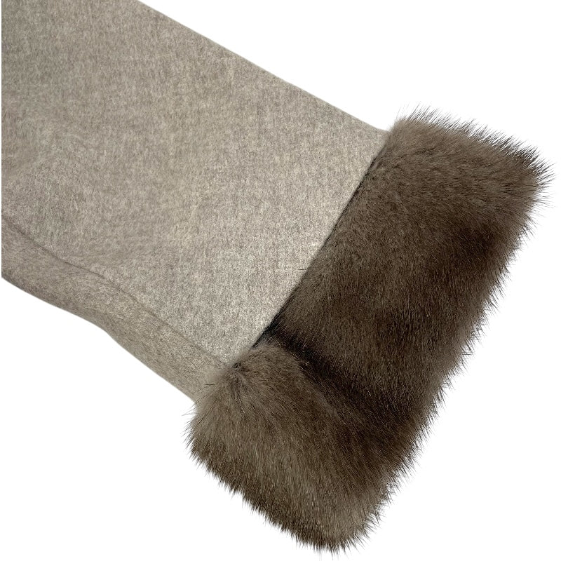 マックスマーラ Max Mara S Max Mara ファーコート 908611836 ベージュ ウール レディース その他アウター