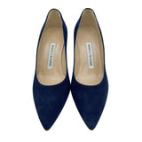 マノロブラニク Manolo Blahnik VARENNA ヒールパンプス ネイビー スウェード レディース パンプス