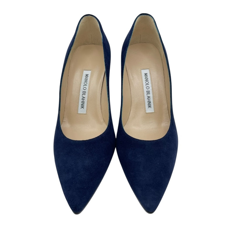 マノロブラニク Manolo Blahnik VARENNA ヒールパンプス ネイビー スウェード レディース パンプス
