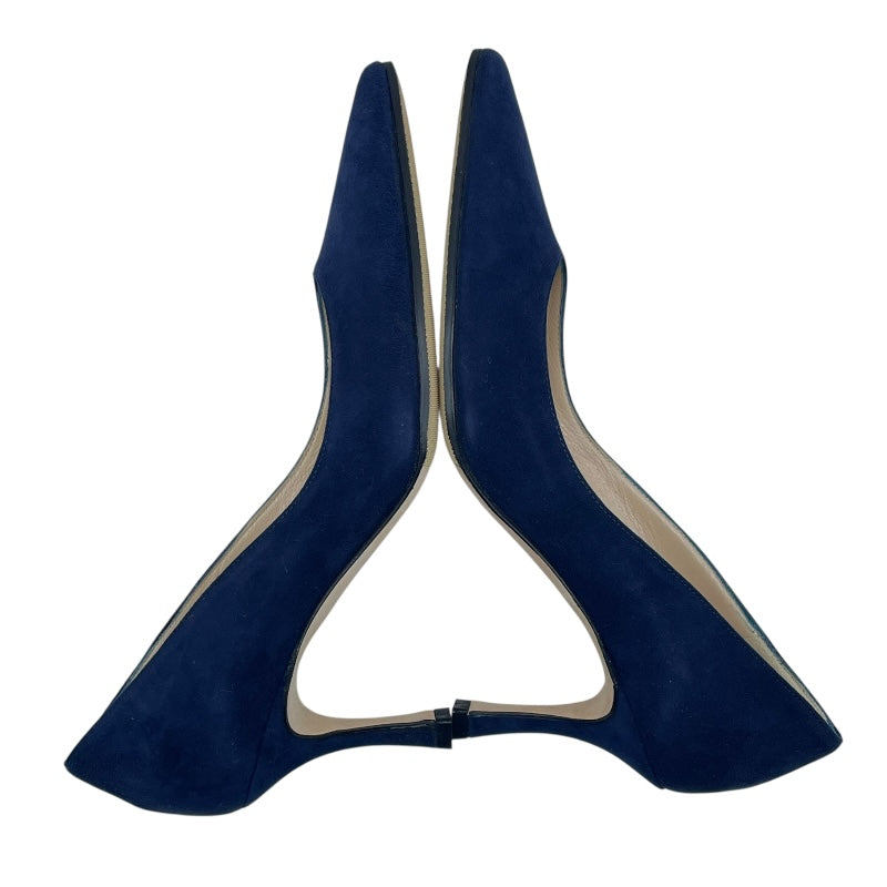 マノロブラニク Manolo Blahnik VARENNA ヒールパンプス ネイビー スウェード レディース パンプス