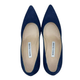 マノロブラニク Manolo Blahnik VARENNA ヒールパンプス ネイビー スウェード レディース パンプス