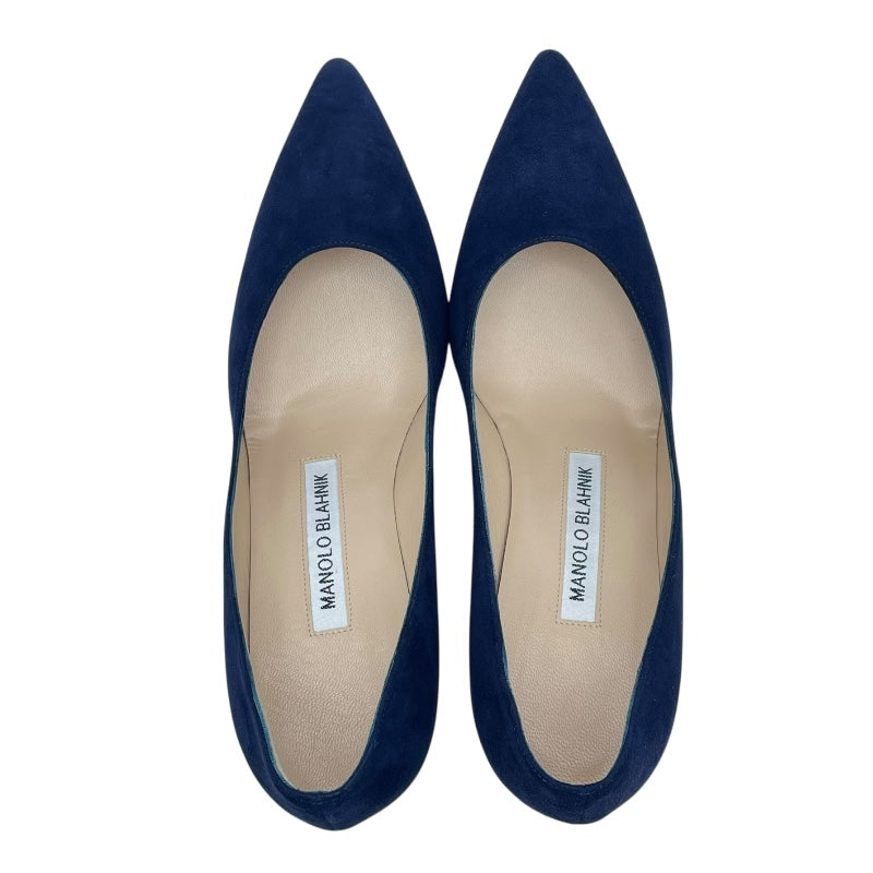 マノロブラニク Manolo Blahnik VARENNA ヒールパンプス ネイビー スウェード レディース パンプス