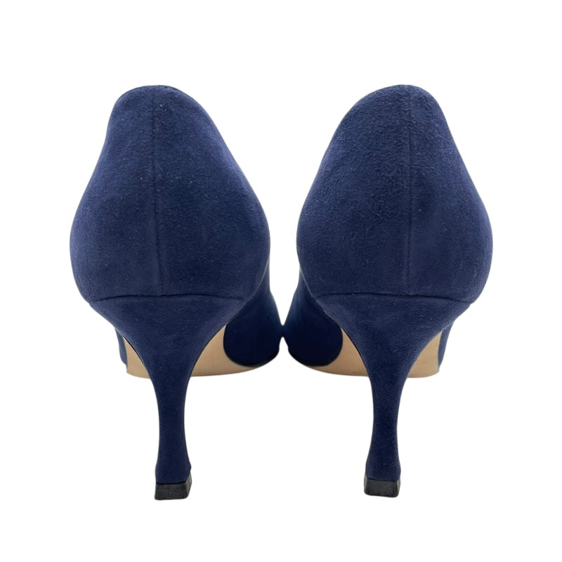 マノロブラニク Manolo Blahnik VARENNA ヒールパンプス ネイビー スウェード レディース パンプス