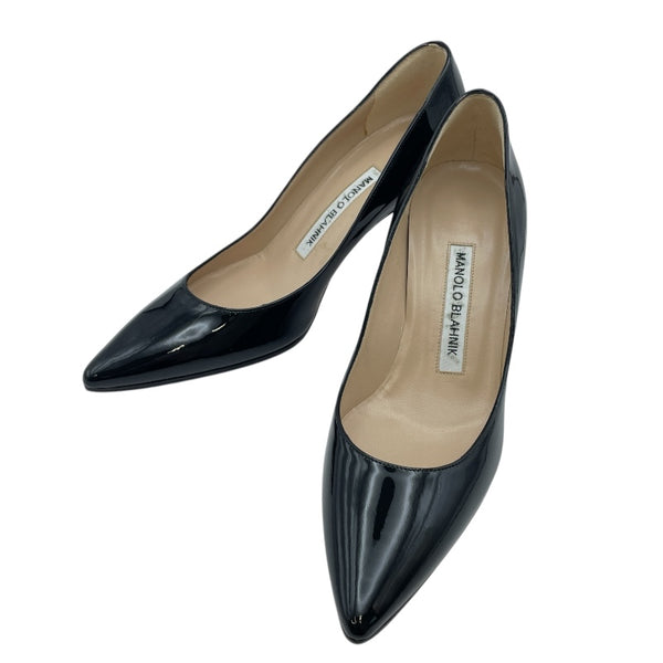 マノロブラニク Manolo Blahnik VARENNA ヒールパンプス ブラック エナメル レディース パンプス