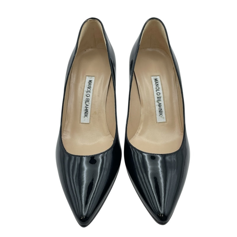 マノロブラニク Manolo Blahnik VARENNA ヒールパンプス ブラック エナメル レディース パンプス
