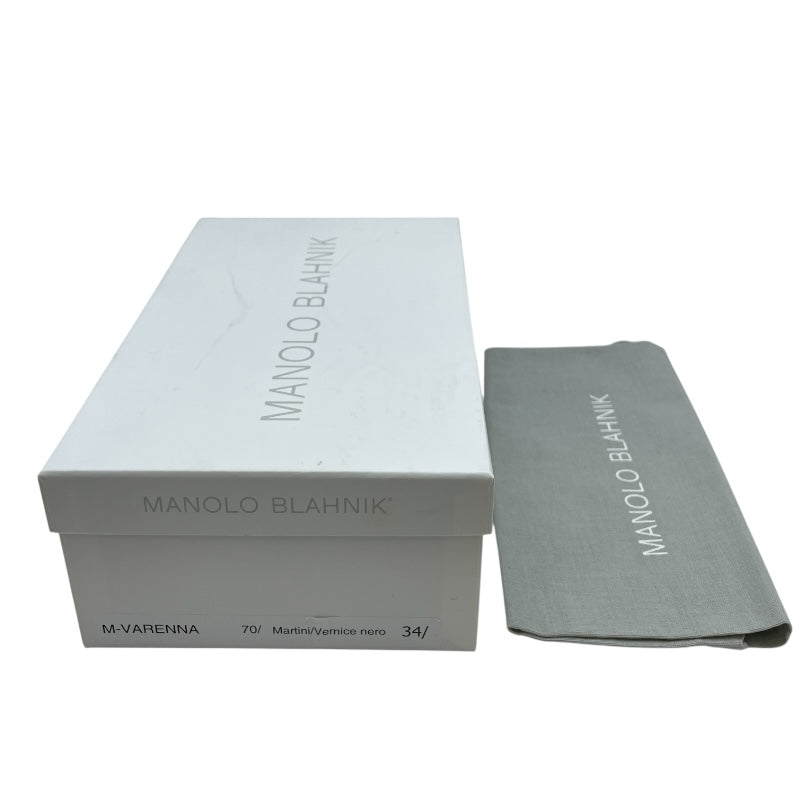 マノロブラニク Manolo Blahnik VARENNA ヒールパンプス ブラック エナメル レディース パンプス