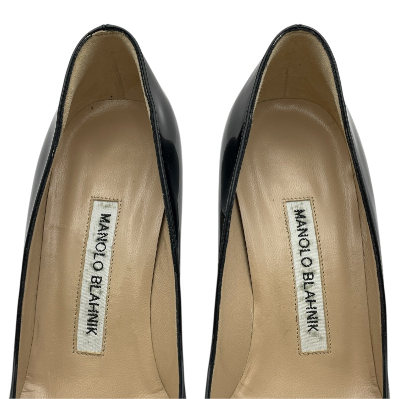 マノロブラニク Manolo Blahnik VARENNA ヒールパンプス ブラック エナメル レディース パンプス