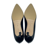 マノロブラニク Manolo Blahnik VARENNA ヒールパンプス ブラック エナメル レディース パンプス