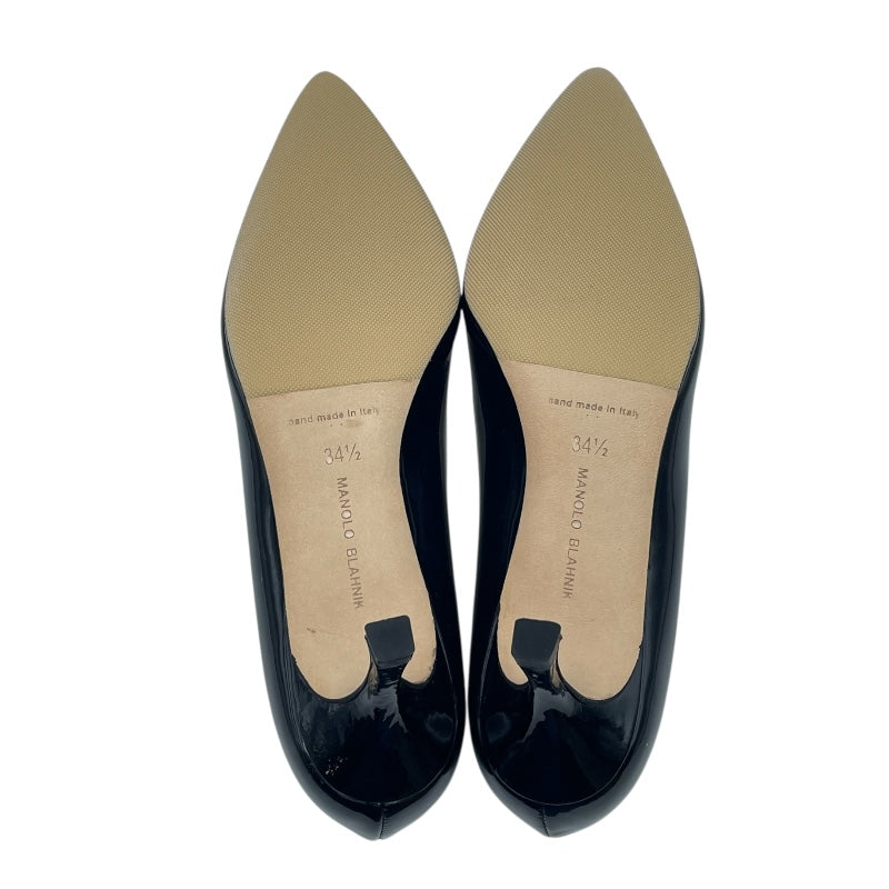 マノロブラニク Manolo Blahnik VARENNA ヒールパンプス ブラック エナメル レディース パンプス