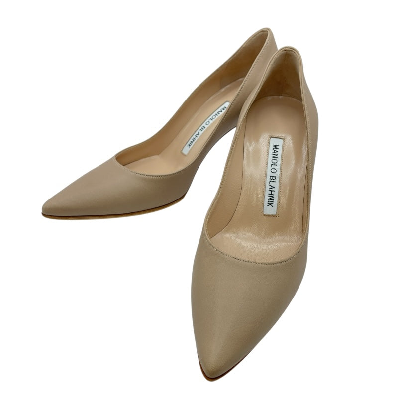 マノロブラニク Manolo Blahnik VARENNA ヒールパンプス ベージュ レザー レディース パンプス