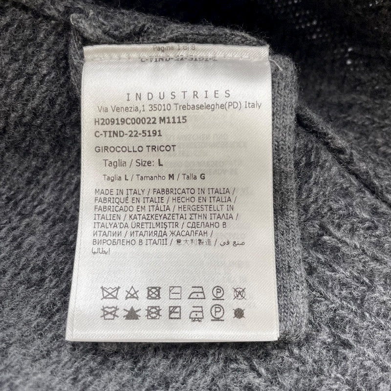 モンクレール MONCLER ロゴワッペン長袖ニットセーター C-TIND-22-5191 グレー 羊毛 メンズ セーター