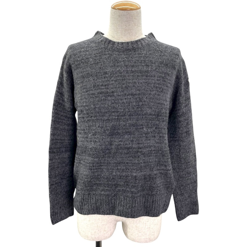 モンクレール MONCLER ロゴワッペン長袖ニットセーター C-TIND-22-5191 グレー 羊毛 メンズ セーター