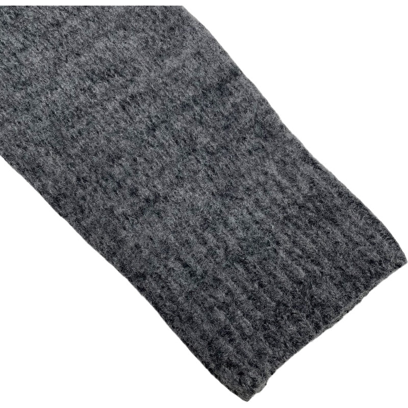 モンクレール MONCLER ロゴワッペン長袖ニットセーター C-TIND-22-5191 グレー 羊毛 メンズ セーター