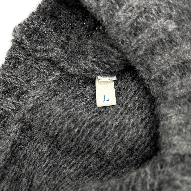 モンクレール MONCLER ロゴワッペン長袖ニットセーター C-TIND-22-5191 グレー 羊毛 メンズ セーター