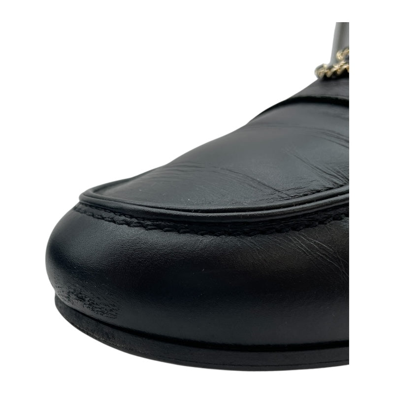 シャネル CHANEL ココマークチェーンローファー G35067 ブラック レザー レディース ローファー