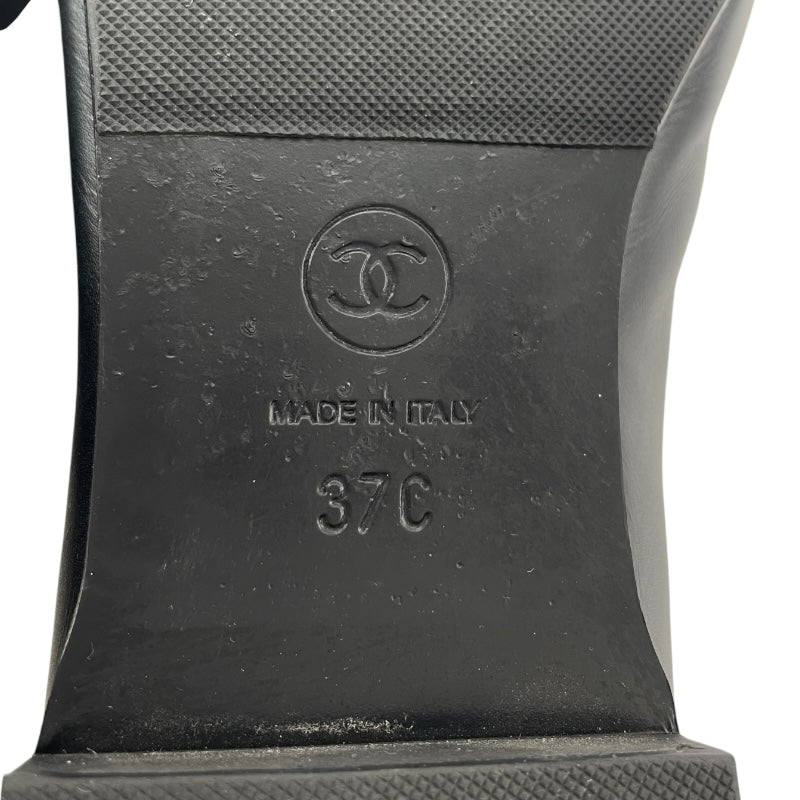 シャネル CHANEL ココマークチェーンローファー G35067 ブラック レザー レディース ローファー