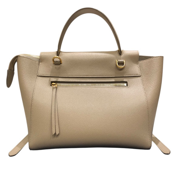 セリーヌ CELINE ベルトバッグマイクロ 189153 ベージュ レザー レディース ショルダーバッグ